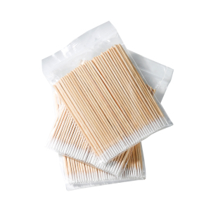 尖头棉签纹绣专用化妆用眼线美容牙签小头尖嘴一次性细木棉棒袋装