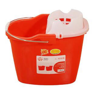 洛民珠江特厚地拖桶家用红色拖地桶加厚拖把桶墩布桶挤水桶清洁桶
