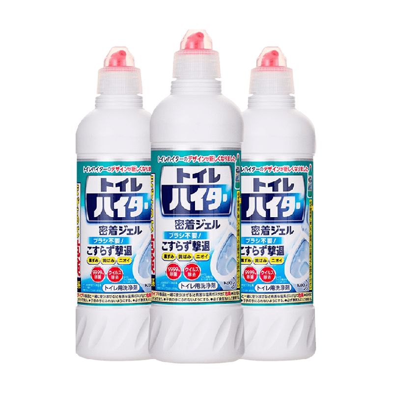 日本进口花王洁厕灵液马桶清洁剂500ml*3瓶除臭除菌除垢去黄神器