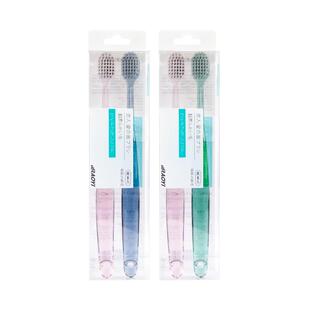 宽头通明牙刷软毛家用情侣女男士专用成人家庭装银离子超细牙缝刷