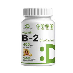 DEAL SUPPLEMENT 维生素B2胶囊 核黄素 高含量 400mg头发皮肤健康