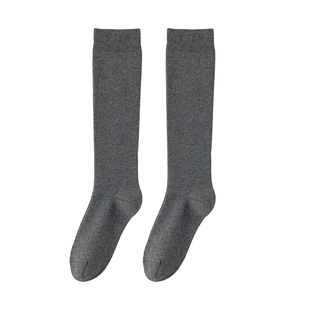 灰色压力小腿袜子女春秋薄款白色jk强压显瘦腿黑色高筒过膝长筒袜