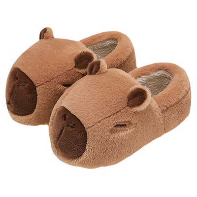 卡皮巴拉儿童棉拖鞋女冬季亲子款