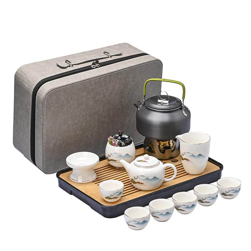 羊脂玉旅行茶具套装户外露营便携