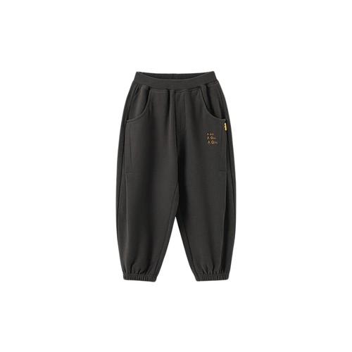 【糯米棉】papa爬爬秋冬儿童裤子加绒加厚男女童束脚裤运动裤软弹