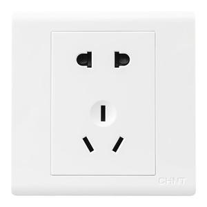 正泰开关插座面板86型多用插座7五孔二三插座5孔电源插座暗装5空