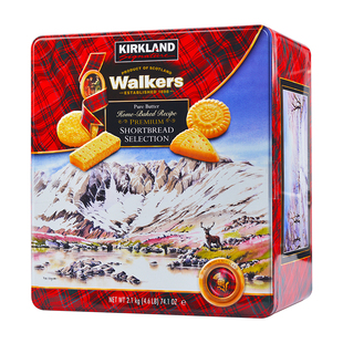 包邮英国沃尔克斯Walkers黄油曲奇饼干礼盒苏格兰油酥节日物2.1kg
