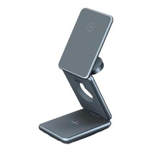 Magsafe三合一无线充电器23w磁吸铝合金支架金属质感适用苹果16promax手机S8三星watch6手表耳机15充电底座14