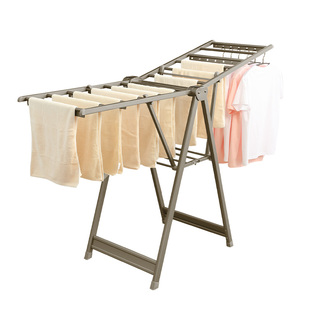 折叠晾衣架多功能落地家用阳台晾衫室内铝合金晒被子户外飘窗衣架