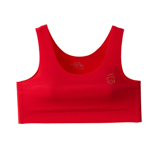 儿童内衣发育期小学生女童红色本命年小背心第一阶段10岁少女文胸