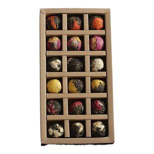 云南特产普洱茶玫瑰茉莉菊花茶生茶龙珠18枚鲜花茶礼盒伴手礼送礼