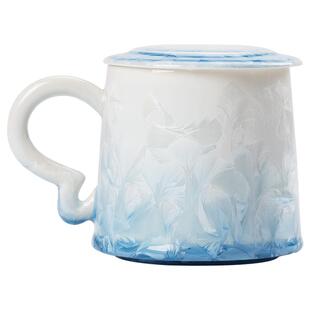 结晶釉陶瓷泡茶杯简约个人专用马克杯办公室家用一人饮带盖喝水杯