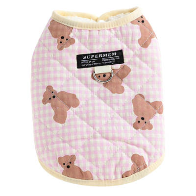 加绒保暖牵引狗狗衣服背心秋冬