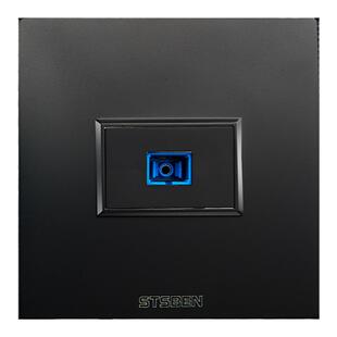 86型暗装千万兆网络光纤面板 黑色 SC光纤插座 双孔LC光纤面板