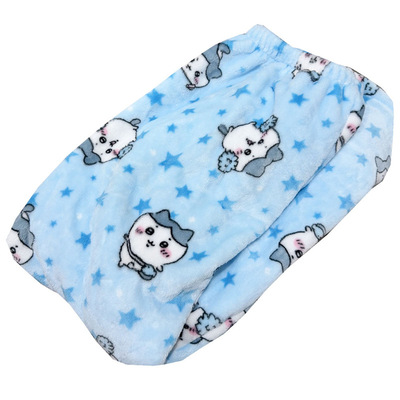 秋冬小八卡通加厚睡裤高腰保暖裤