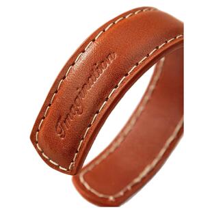 真皮工装复古植鞣真皮手镯皮手环高桥老花开口半镯皮环配饰品男女