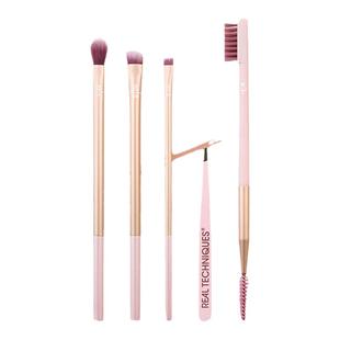 【官方旗舰店】RT化妆刷香槟粉眼眉套刷5支装假睫毛镊子眼影刷