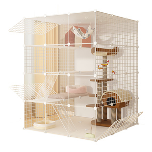 猫城堡猫笼子家用室内超大自由空间一体猫别墅猫屋舍猫窝幼猫空笼