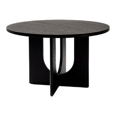 已夏布雷顿餐桌侘寂中古风实木餐桌设计师实木餐桌圆餐桌原木饭桌