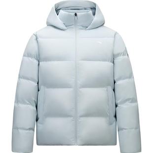 安踏面包羽绒丨女子短款羽绒服冬季保暖防风连帽休闲面包服外套女
