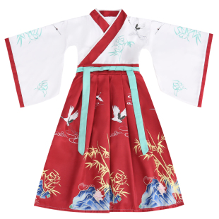 儿童汉服男女童国学服中国风书童中小学生朗诵三字经六一表演出服