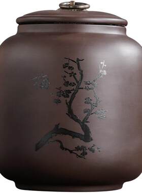 原矿紫砂茶叶罐大号密封罐