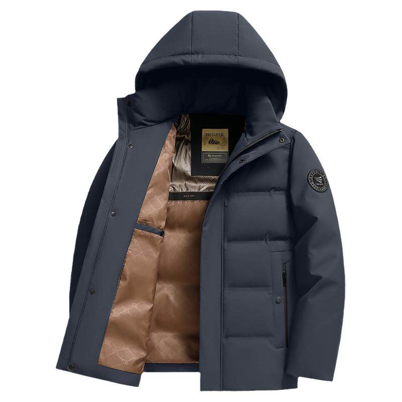 雅鹿爸爸冬装羽绒服男士2026新款中老年人冬季保暖加厚加绒外套