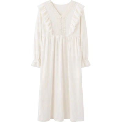 家居服纯棉睡裙甜美可爱春秋季