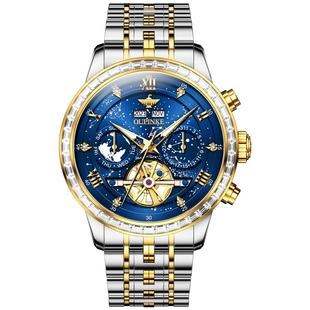 瑞士认证正品牌满天星镂空手表男士机械表男全自动夜光名式款十大