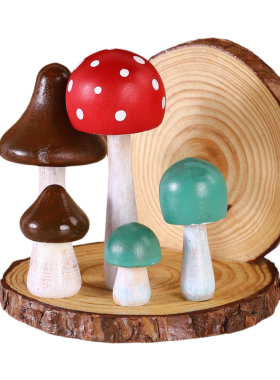 手工木质蘑菇纸巾座餐厅好物