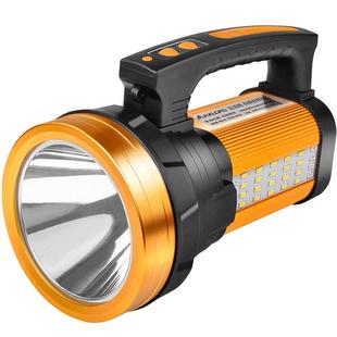 黄光手电筒强光超亮led灯远射超长续航充电矿灯大功率手提探照灯