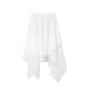 SPEAR YOUTH“沉溺温柔”天丝不规则下摆半身裙波点拼接半裙裙子