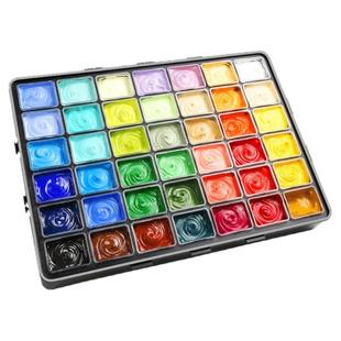 青竹水粉颜料美术生专用套装大师果冻颜料42色80ml儿童画画水粉画工具流光白画材金典黑画画全套水彩色彩绘画