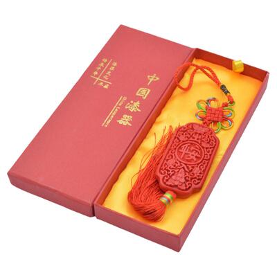 北京特色新年礼物漆雕中国结车挂