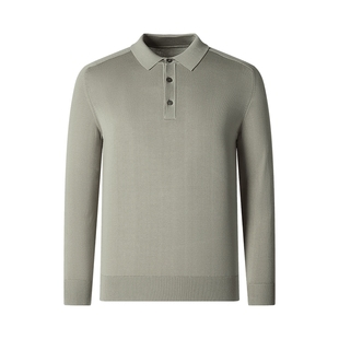 SHANSHAN杉杉Polo衫男款2025秋季新款长袖T恤男翻领上衣男带领T恤