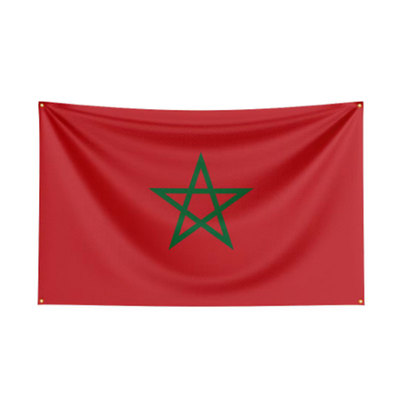 摩洛哥国旗涤纶旗帜跨境专供