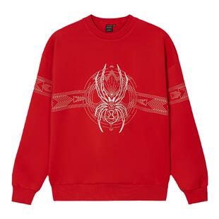 SPYDER男子SKI LIFE圆领套头休闲挺括印花大logo新年卫衣22CF331M