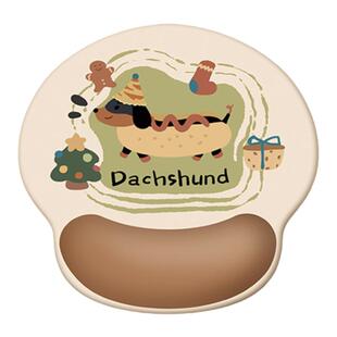 可爱卡通腊肠狗鼠标垫护腕办公桌垫护手腕垫笔记本电脑键盘手托垫