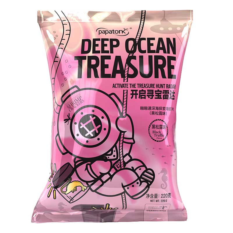 啪啪通深海探索蝦片蒜香味黑松露味印尼進(jìn)口薯片休閑網(wǎng)紅大蝦片
