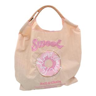 高圆圆同款帆布包ball chain购物袋甜甜圈斜挎肩带大容量环保袋