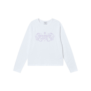 ADLV女款公主字体印花长袖T恤25新款早秋薄款穿搭宽松潮流上衣潮