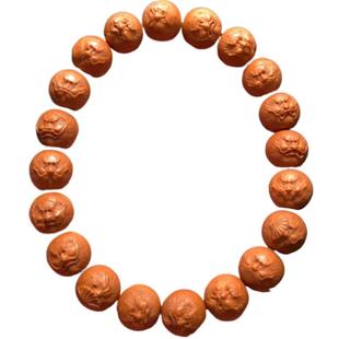 正圆钟馗猴头手串高端男士手链男款文玩桃核雕刻小籽浮雕橄榄核雕