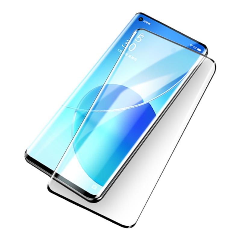 适用opporeno6pro钢化膜5G高清抗蓝光reno6pro+手机膜抗摔防爆保护reno6曲面全屏覆盖玻璃opop防指纹新款屏保