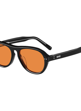 2025新款复古黑框茶片墨镜女防紫外线网红高清尼龙镜片UV400防晒