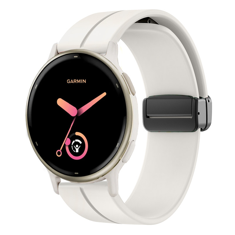 适用佳明Active6智能运动手表带Vivoactive5磁吸折叠扣硅胶43S504