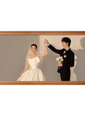 结婚照大相框挂墙加打印婚纱照