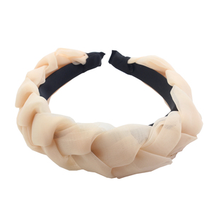 公主落难发箍女夏天超仙麻花洗脸宽边公主风高颅顶白色头箍头饰