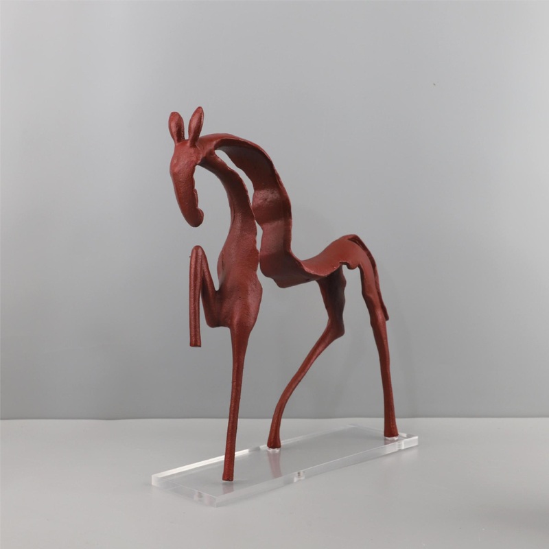 新中式铸铁马桌面艺术客厅茶几装饰品玄关家居电视柜酒柜摆件书房