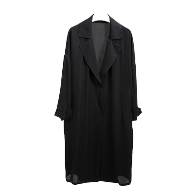 FUFEN福芬新款黑色外套西装风衣