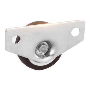 迷你侧装平移门底轮带轴承家具定向轮单侧固定小滑轮静音轮橡胶轮